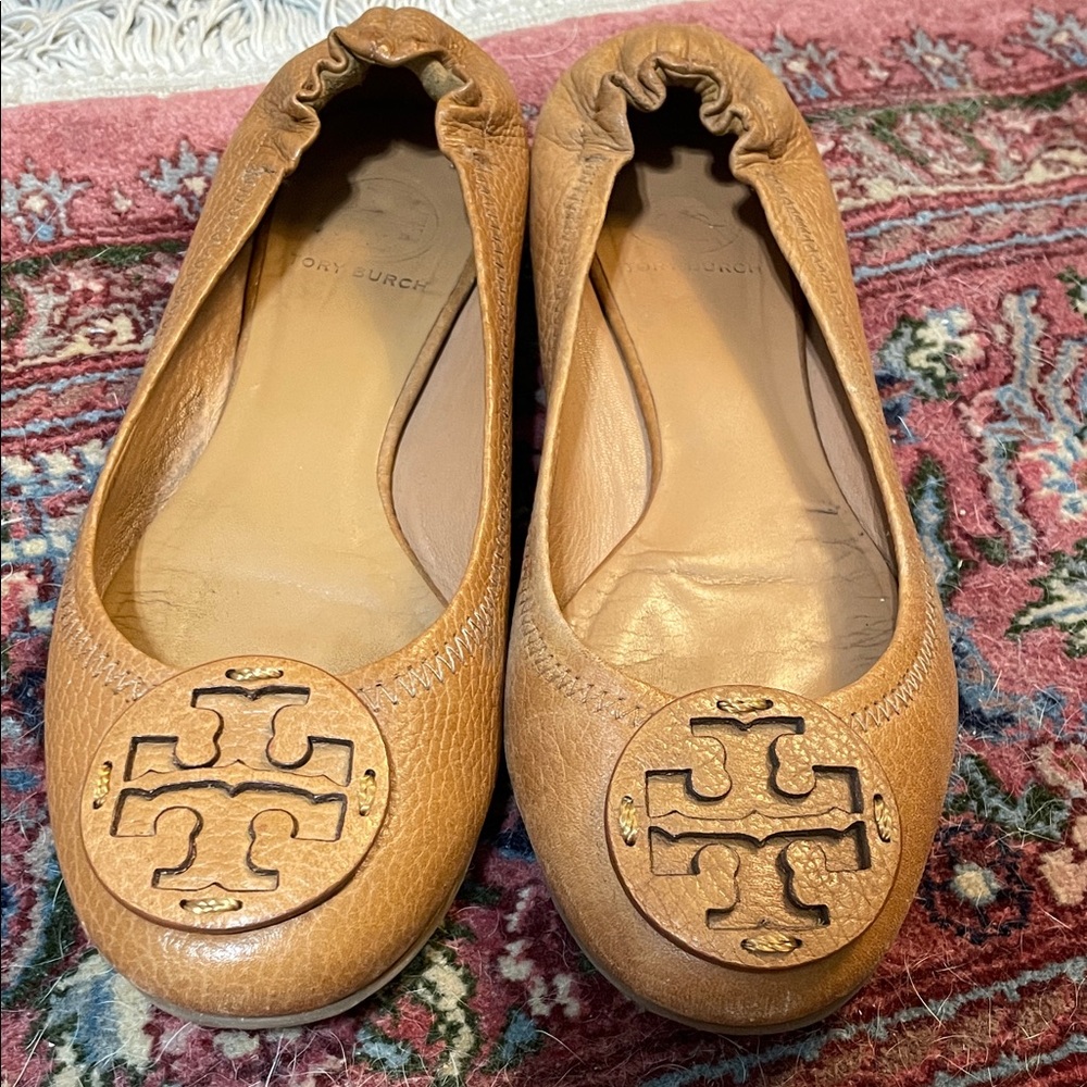 Brown Tory Burch Ballet Flats Sz 7.5